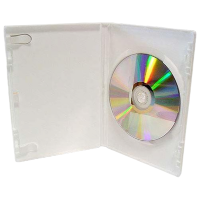 Amaray Licensed Single White DVD Case 14mm Spine with Booklet Clips
