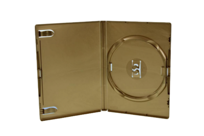 Amaray Licensed Single Gold DVD Case 14mm Spine with Booklet Clips