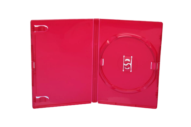Amaray Licensed Single Pink DVD Case 14mm Spine with Booklet Clips