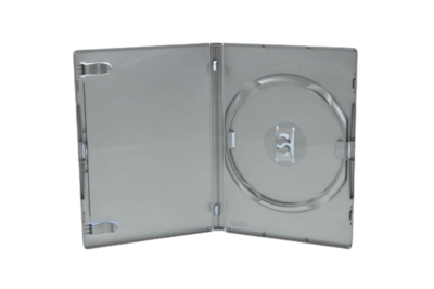 Amaray Licensed Single Silver DVD Case 14mm Spine with Clip for Tray and Booklet Clips