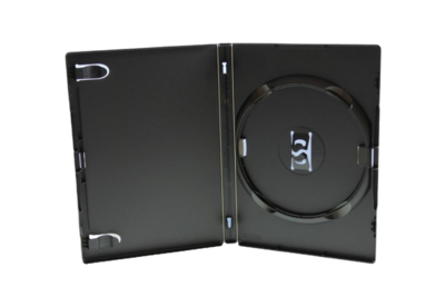 Amaray Licensed Single Black DVD Case 14mm Spine with Clip for Tray and Booklet Clips