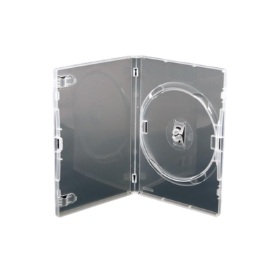 Amaray Licensed Single Clear DVD Case 14mm Spine with Clip for Tray and Booklet Clips