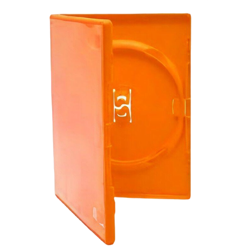 Amaray Licensed Single Orange DVD Case 14mm Spine with Booklet Clips