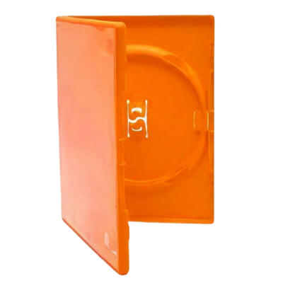 Amaray Licensed Single Orange DVD Case 14mm Spine with Booklet Clips