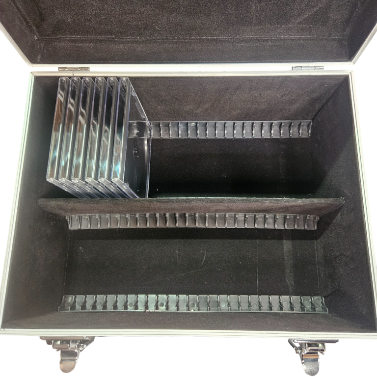 Aluminium CD Storage Box – Holds 50 Jewel Cases