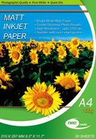 Neo Matt 128 gsm A4 Inkjet Photo Paper Neo Matt 128 gsm A4 Inkjet Photo Paper