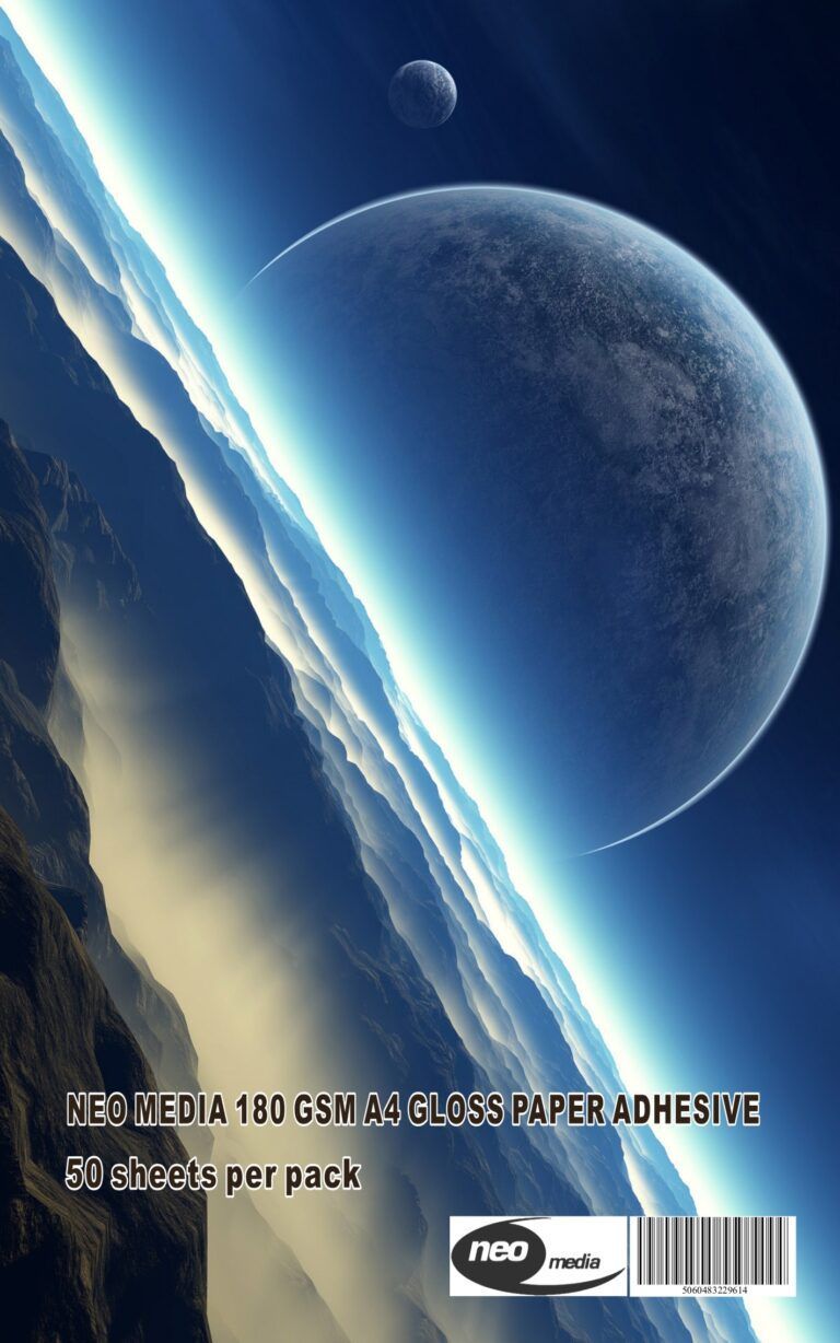 Neo 180gsm A4 Gloss Paper with Adhesive back Neo 180gsm A4 Gloss Paper with Adhesive back