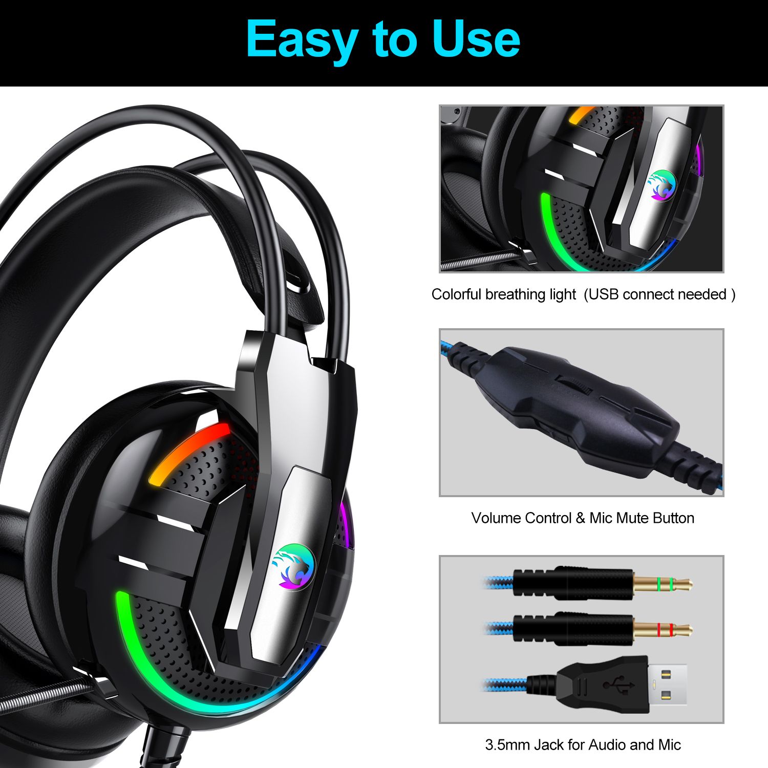 LED Gaming Headset