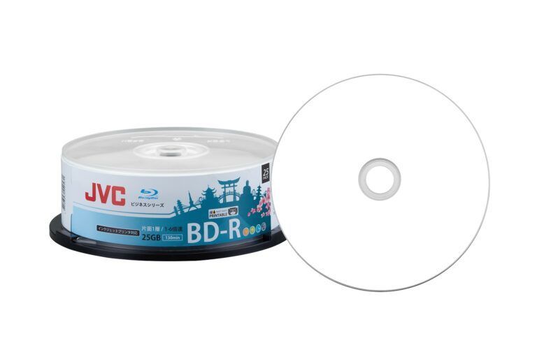 JVC BD-R Blu Ray Discs 25gb 25 Pack Full Face Printable JVC BD-R Blu Ray Discs 25gb 25 Pack Full Face Printable