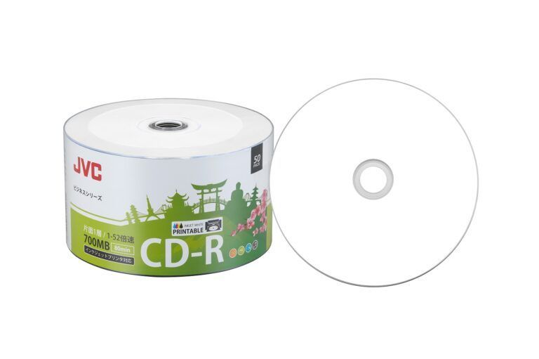 JVC CD-R Full Face Inkjet Printable 52x pack of 50 JVC CD-R Full Face Inkjet Printable 52x pack of 50