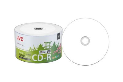 JVC CD-R Full Face Inkjet Printable 52x pack of 50