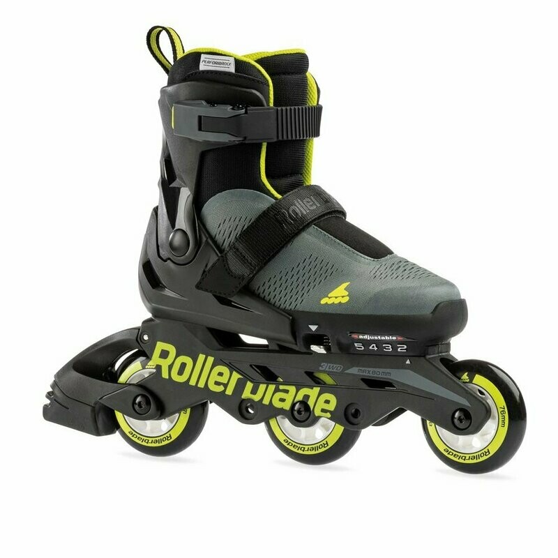 Детские раздвижные ролики Rollerblade 21 Microblade FREE 3WD 2021 Anthracite/lime