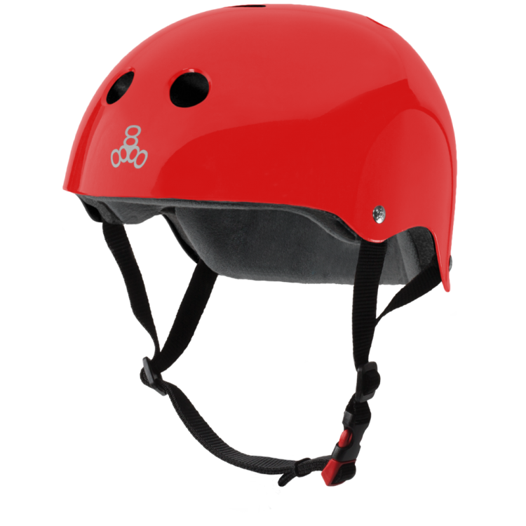 Шлем Triple Eight The Certified Sweatsaver Red Glossy, глянцевый, красный, сертифицированный Шлем Triple Eight The Certified Sweatsaver Red Glossy, глянцевый, красный, сертифицированный
