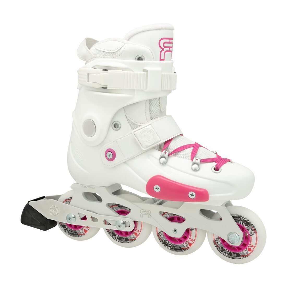 Детcкие ролики FR Skates FR J Junior WHITE/PINK - Белые с розовым, размеры 32-34/35-37/37-39/40-42