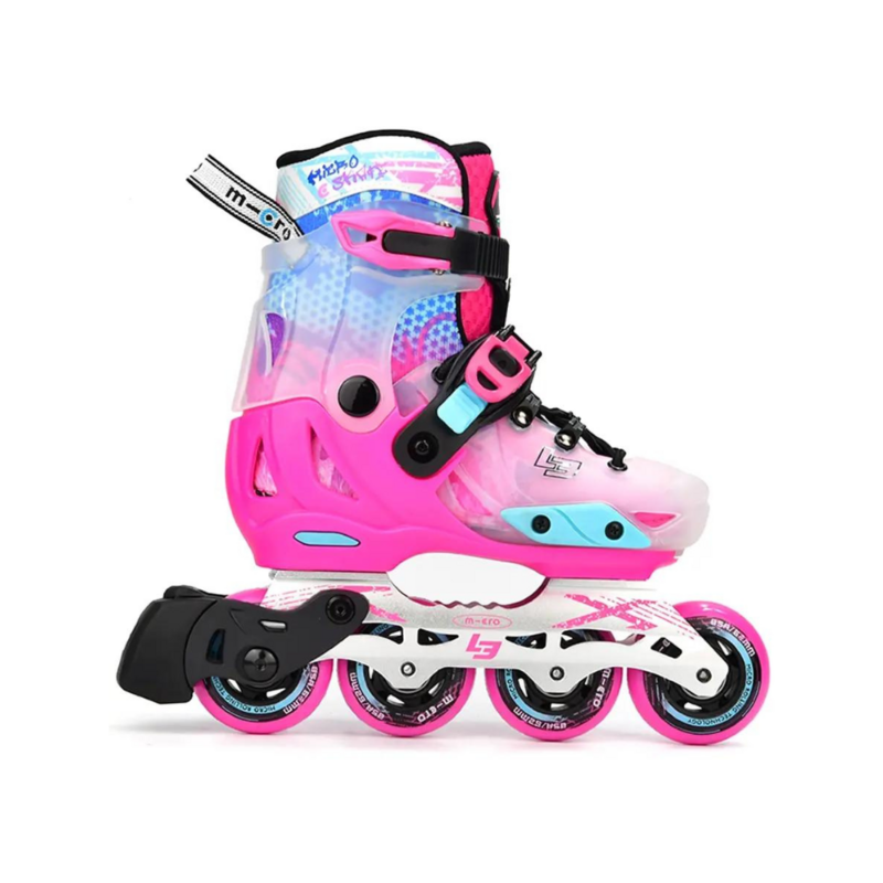 Детские роликовые коньки Micro Infinite LE Pink,  Розовые, Фрискейт, раздвижные размеры 29-32/33-36/37-40