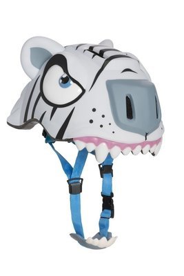 Детский шлем с регулировкой Crazy Safety - Белый Тигр
