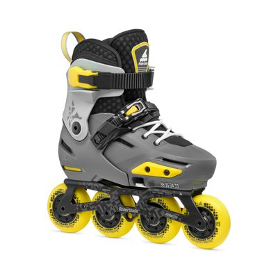 Детские ролики Rollerblade APEX CHARCOAL/YELLOW , Фрискейт, графит/желтый, раздвижные, размеры 29-32/33-36/37-40 Детские ролики Rollerblade APEX CHARCOAL/YELLOW