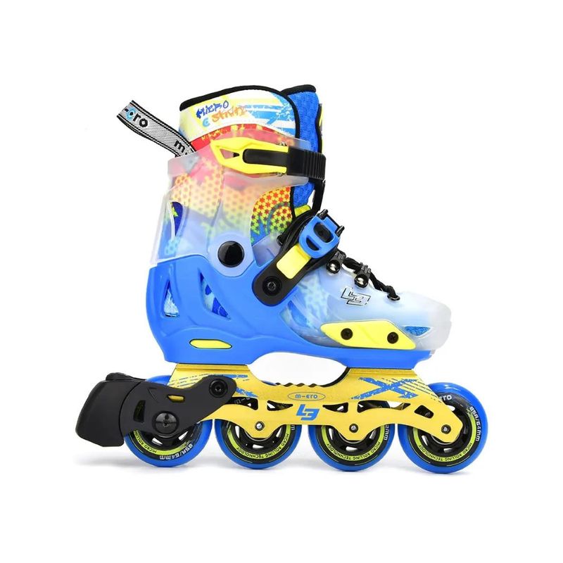 Детские роликовые коньки Micro Infinite LE Blue,  Голубые, Фрискейт, раздвижные размеры 29-32/33-36/37-40
