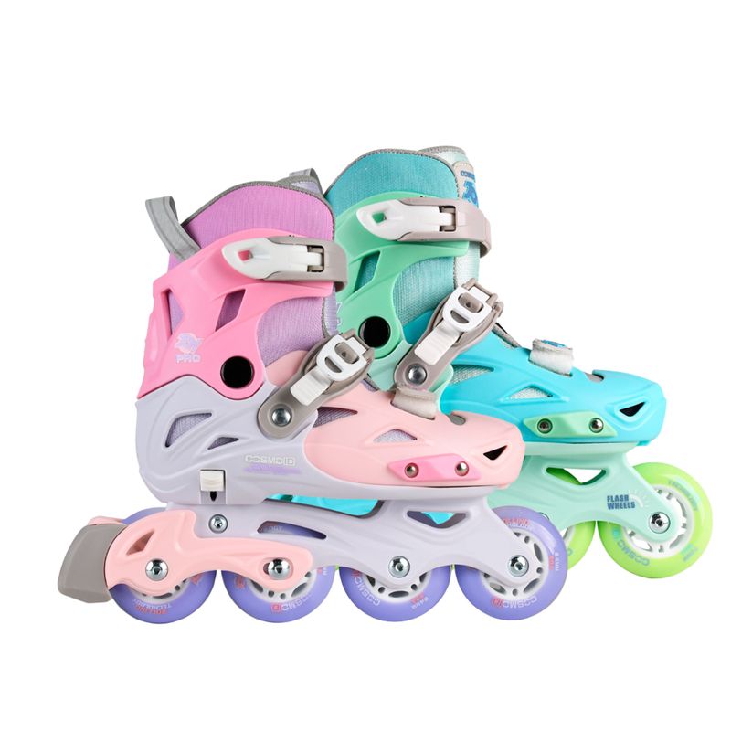 Детские раздвижные ролики CosmoID Joy, Сиреневые/Мятные, размеры 26-30/ 31-34/ 35-38