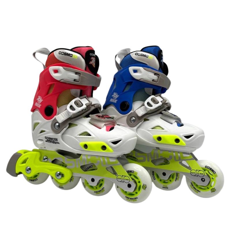 Детские раздвижные ролики CosmoID Joy Max, Синие/Красные, размеры 26-30/ 31-34/ 35-38