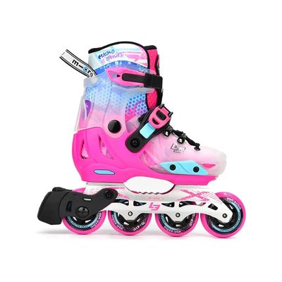 Детские роликовые коньки Micro Infinite LE Pink, Розовые, Фрискейт, раздвижные размеры 29-32/33-36/37-40 Детские роликовые коньки Micro Infinite LE Pink, Розовые, Фрискейт, раздвижные размеры 29-32/33-36/37-40