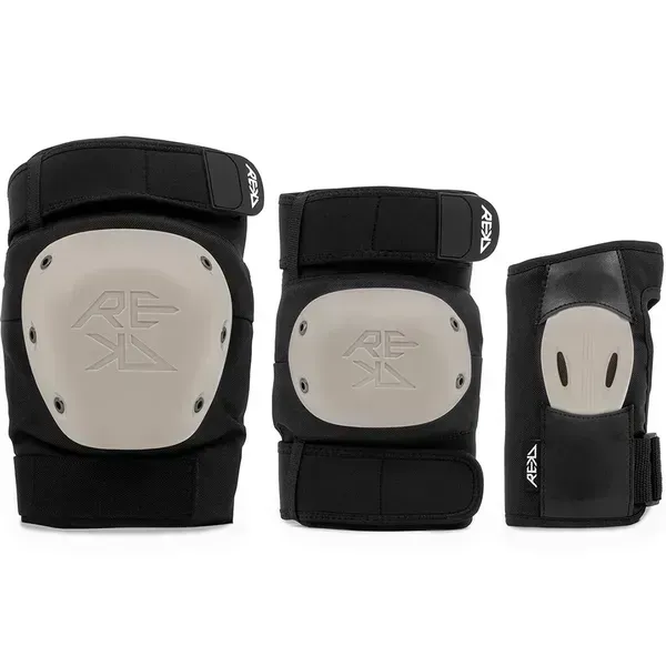 Набір захисту REKD SHIELD Black-Beige, фрискейт, бежево-чорна, розміри: XS, S, M, L