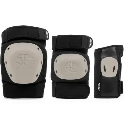Набір захисту REKD SHIELD Black-Beige, фрискейт, бежево-чорна, розміри: XS, S, M, L Набір захисту REKD SHIELD Black-Beige, фрискейт, бежево-чорна, розміри: XS, S, M, L