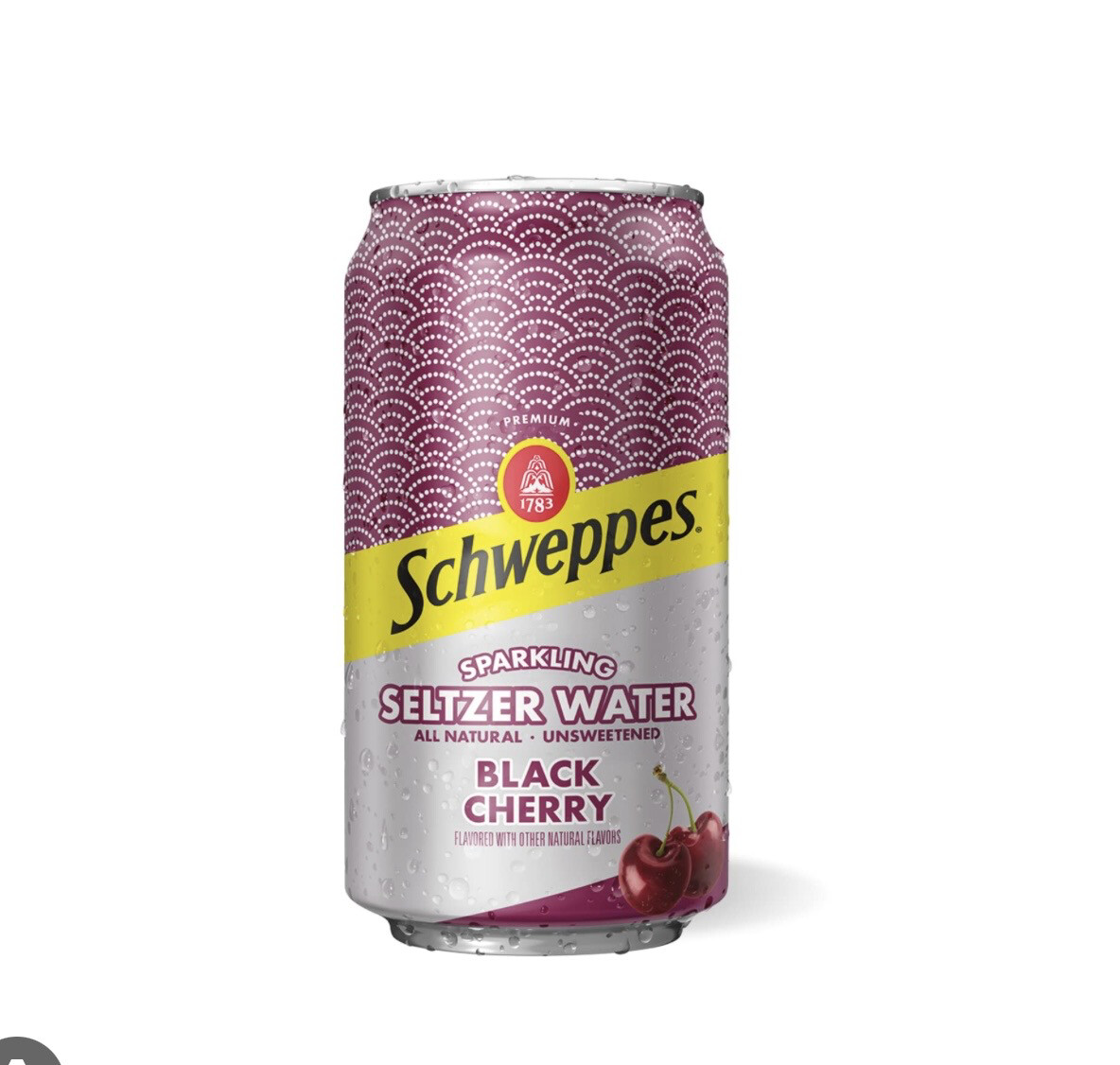 Schweppes Black Cherry Sparkling seltzer water Can