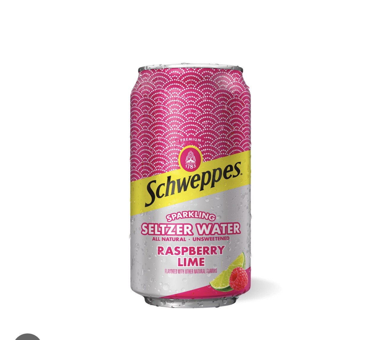 Schweppes Raspberry Lime Sparkling seltzer water Can