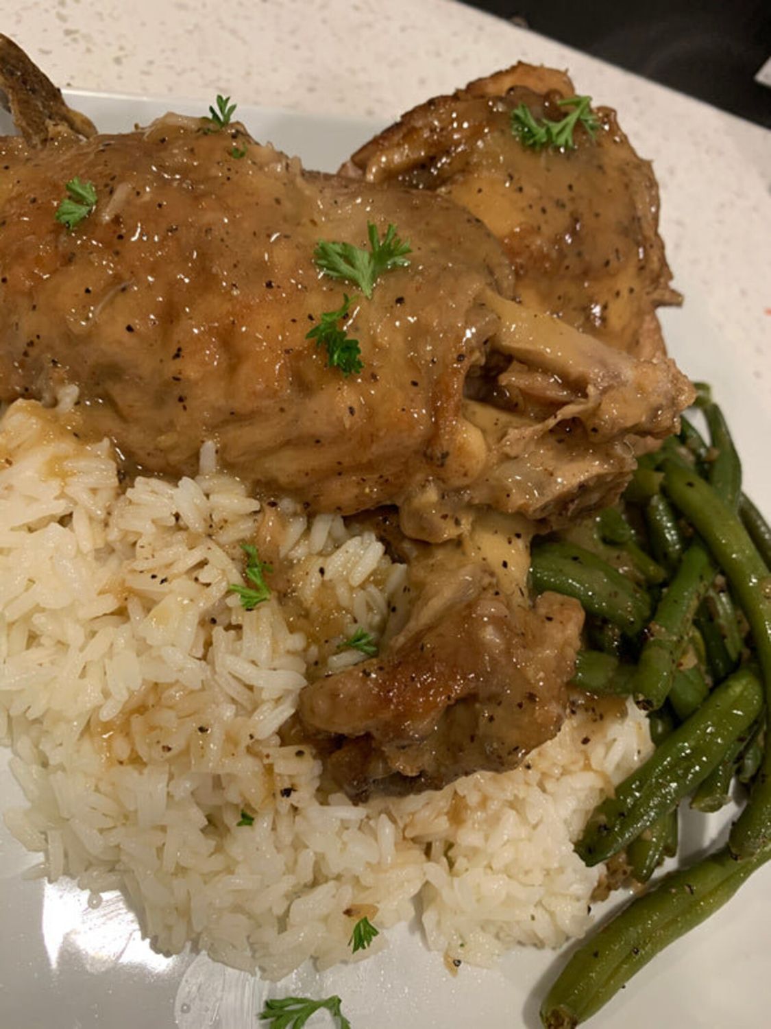 Smothered Turkey Wing w/rice