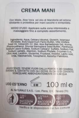 Crema mani Miele e Aloe (100 ml)