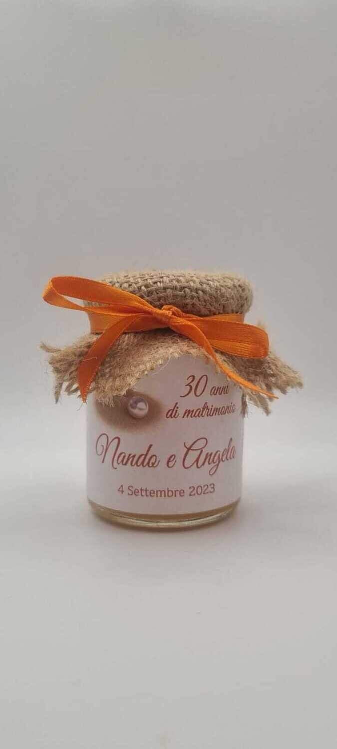 Vasetto segnaposto o bomboniera da 106g. personalizzabile