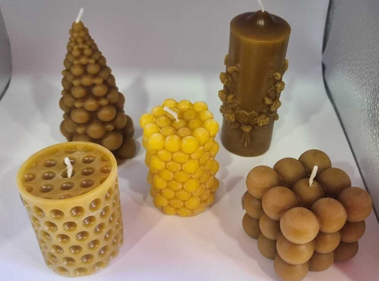 Candela alla cera d&#39;api (grande) cad.1