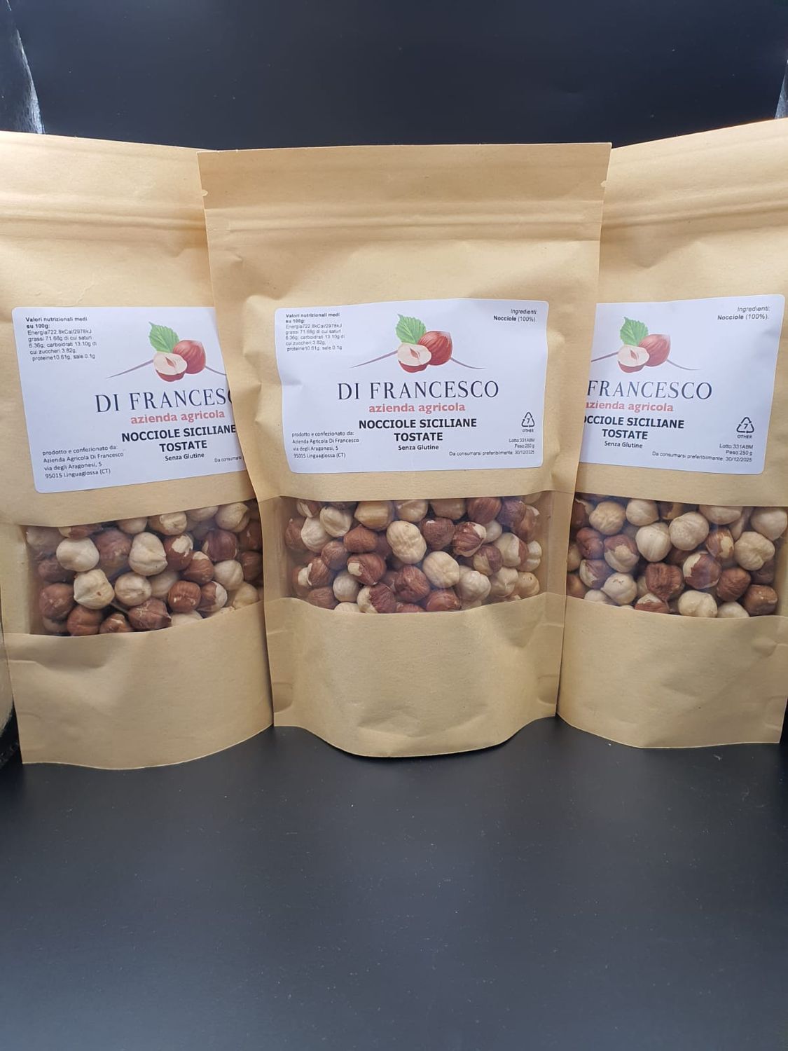 Nocciole Tostate 100% Siciliane