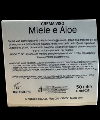 Crema Viso Miele e Aloe (50ml)