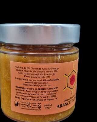 Marmellata di Arance Tarocco e Miele di Zagara (Vasetto 220 g)