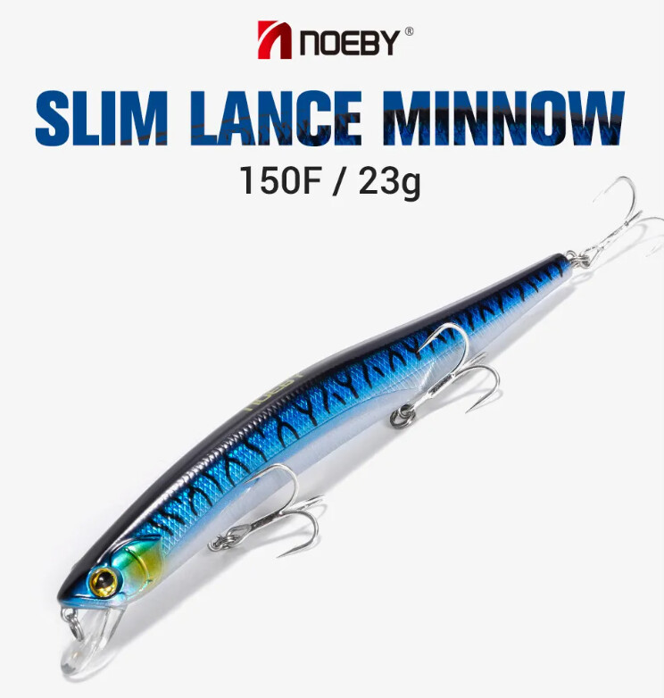 Воблер SLIM LANCE MINNOW NOEBY 150мм. 23г Floating