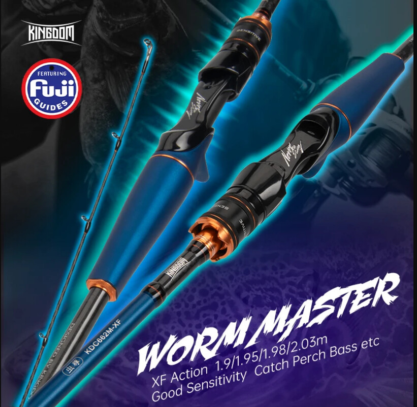 Спининг въдица KINGDOM- Worm Master Medium Light 1,95м. 3-14г.  X Fast
