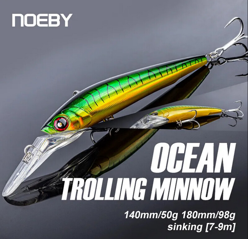 Воблер NOEBY 140S OCEAN TROLING MINOW 140мм. 50г Sinking
