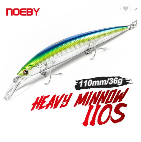 Воблер HAVY MINNOW NOEBY 110мм. 36г Sinking