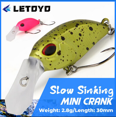 Воблер LETOYO  Mini Crank 30мм. 2,8г. Slow Sinking