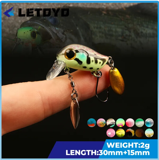 Воблер LETOYO  Micro Tappy 30мм. 2г. Slow Floating