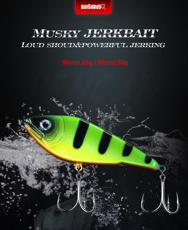 Jerk Bit  MUSKY HUNTHOUS 90мм. 25г. Slow Sinking