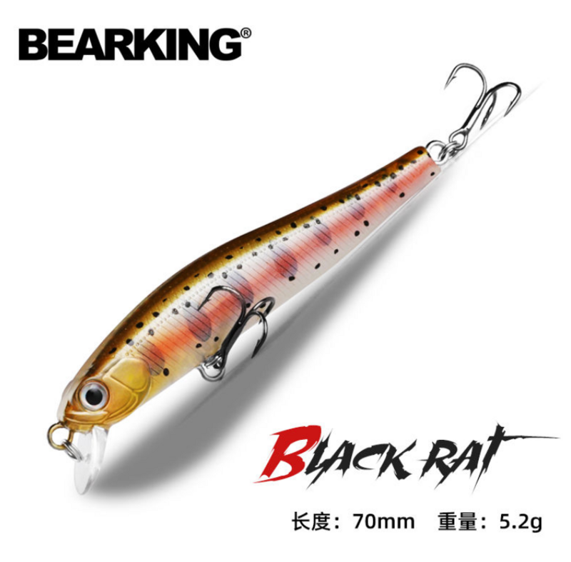 Воблер BEARKING Black Rat  70мм. 5,2г. Slow Floаting