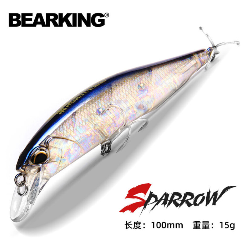 Воблер BEARKING  SPARROW Minnow 100мм. 15г. Suspending