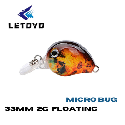 воблер LETOYO micro BUG  33mm 2г