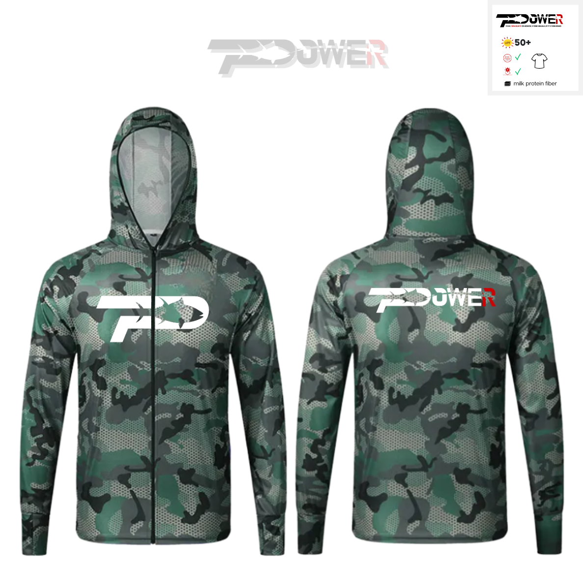 UV горнище с цип Commando green