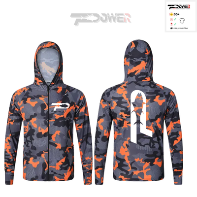 UV горнище с цип Commando orange
