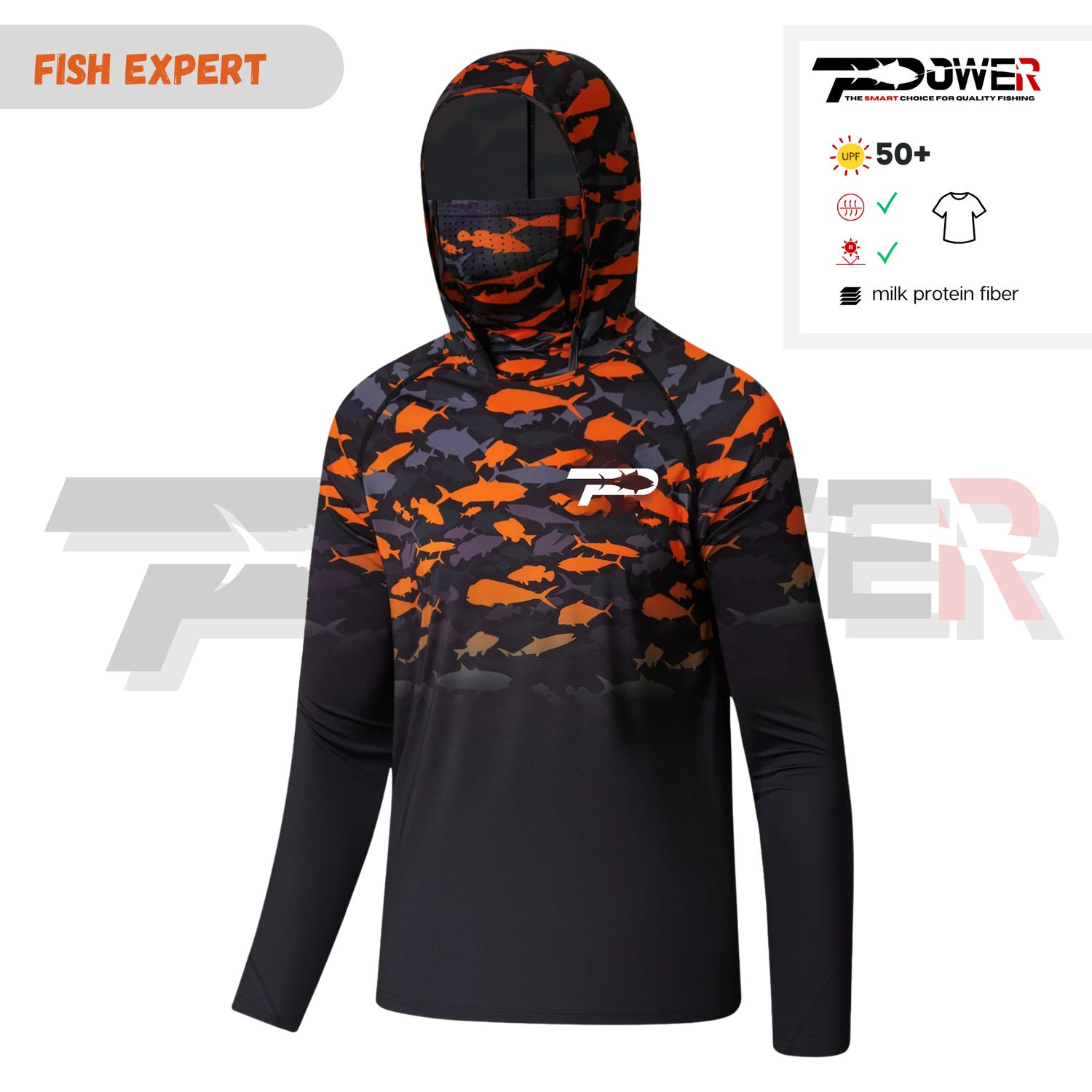 UV блуза FISH EXPERTс вградена маска