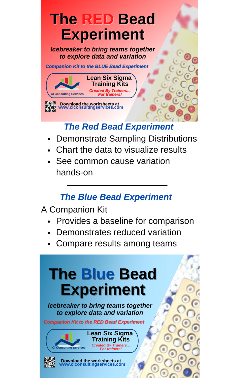 Combined Red and Blue Bead Kit COMBO PACK